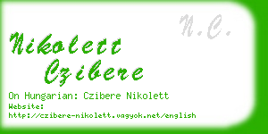 nikolett czibere business card